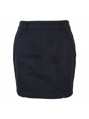 Willi Smith Women's Short Black Skirt Flat Front 6 Pre-owned Waist 30" Length 18